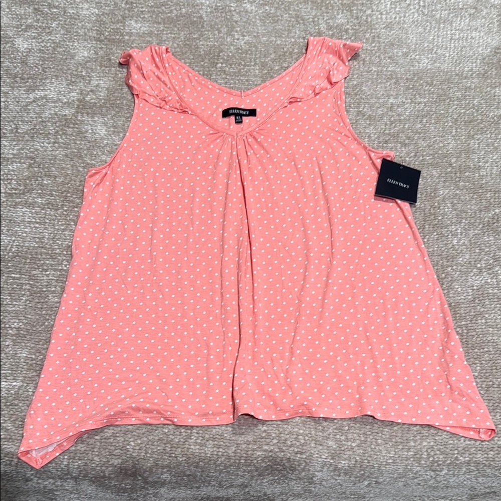 Ellen Tracy Coral Polka Dot Women's Sleep Dress